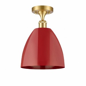 Plymouth Dome - 1 Light Semi-Flush Mount In Industrial Style-12.88 Inches Tall and 9 Inches Wide - 1 of 1