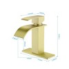 Gulches Waterfall Spout Bathroom Faucet, Single Handle Vanity Sink Faucet - 4 of 4