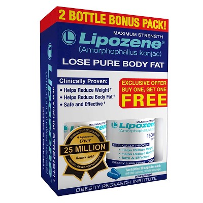 Lipozene Maximum-Strength Weight Loss Capsules - 30ct/2pk