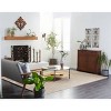 Olivia & May Set of 3 Whitewashed Wooden Candle Holders Brown: Traditional Style Pillar Candlestick Set - 3 of 4