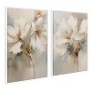 Kate & Laurel All Things Decor (Set of 2) 23"x33" Sylvie Beaded Botanical Floral 1 and 2 Framed Arts by The Creative Bunch Studio White - 2 of 4