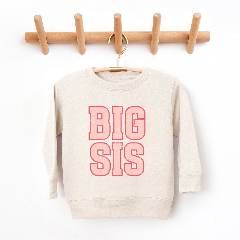 The Juniper Shop Big Sis Distressed Toddler Graphic Sweatshirt, 1 of 3