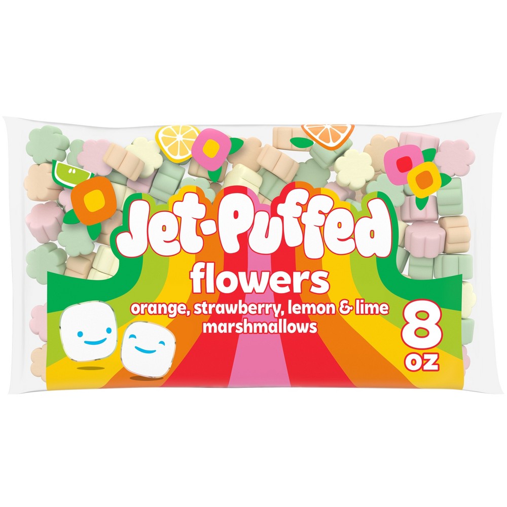 Kraft Jet Puffed Easter Flowers Orange Strawberry Lemon & Lime Flavored Marshmallows - 8oz