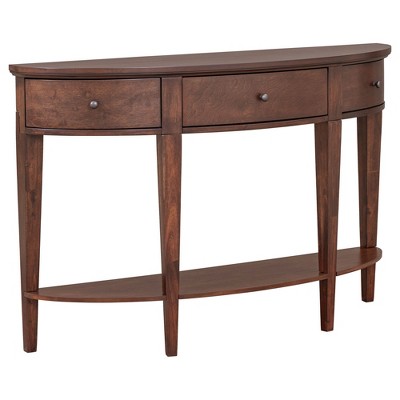 NicBex Curved Console Table with 3 Drawers and Open Storage Shelf Contemporary Side Table with Wood Frame for Entryway,Living Room