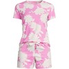 Lands' End Women's Knit Pajama Short Set Short Sleeve T-Shirt and Shorts - 3 of 3