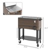 CIPACHO 60 Quart Outdoor Cooler Cart Rolling Ice Chest with Bottom Shelf and Bottle Opener for Backyard Deck Poolside Party - 2 of 4