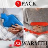 EBF Home 2 Pack Hot Water Bottle – 2 liter hot water bottles, durable, leak-proof, flexible heat therapy for pain relief, cramps & warmth - 2 of 4