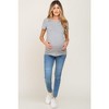 PinkBlush Heather Grey Basic Crew Neck Maternity Tee - 4 of 4
