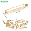 Unique Bargains Durable Multipurpose Iron Badge Brooch Pin Backs Safety Clasp 60 Pcs - 3 of 4