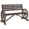 vidaXL Patio Bench 2-Seater Solid Wood Fir - 2 of 4