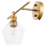 Elegant Lighting Gene 1 light Brass and Clear glass left Wall sconce - 4 of 4
