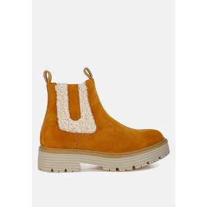 Mothman Faux Fur Detail Chunky Ankle Boots - 1 of 4