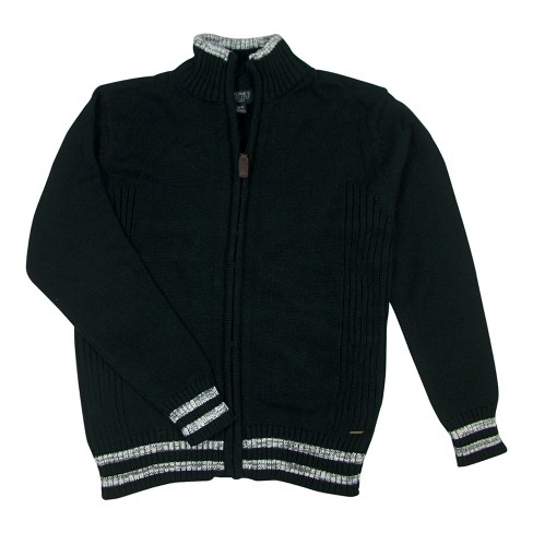 Zip up black outlet cardigan