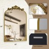 BEAUTYPEAK Vanity Wall Mirror Decorative Vintage Arch Bathroom Mirror with Designed Bottom - 4 of 4