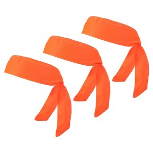 Unique Bargains Polyester Elastic Running Sports Workout Head Ties Sweatbands 3 Pcs - 1 of 3