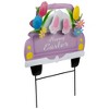 Northlight Back Seat Bunny Happy Easter Outdoor Garden Stake - 14" - Purple - 4 of 4