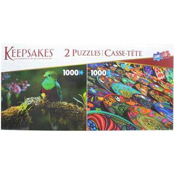 The Canadian Group Set of 2 Keepsakes 1000 Piece Jigsaw Puzzles | Colorful Birds