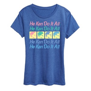 Women's - Barbie - He Ken Can Do It All Stacked Short Sleeve Graphic T-Shirt - 1 of 4