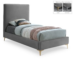 Meridian Furniture,Geri Velvet Bed - 1 of 4