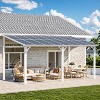 CLIHOME 8 ft. x 16 ft. White Aluminum Patio Cover with Sloped Polycarbonate Roof and Integrated Gutter System - 4 of 4