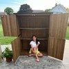 Aivituvin Wooden Garden Shed with Metal Frame | Adjustable Shelf for Outdoor Storage-AIR98/99 - 4 of 4