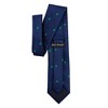 Men’s Shamrock Satin Necktie – Navy/Green - 2 of 4