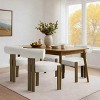 Dining Chairs Set of 2,Modern Boucle Dining Room Chairs with Ergonomic Curved Back, Comfortable Kitchen Chairs - 2 of 4