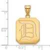 Black Bow Jewelry 14k Yellow Gold Plated Sterling Silver Duquesne Dukes NCAA Large Pendant - 2 of 3