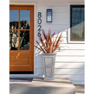 Veradek Brixton Tall 28-inch Gray Recycled Plastic Planter