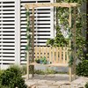 Outsunny Wooden Trellis Arbor Arch for Climbing Plants with Garden Bench, Grow Grapes & Vines, Patio Decor & 2-Person Seating, Natural - image 2 of 4