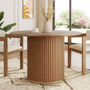 Christopher Knight Home Blythe 47.25" Wooden Round Pedestal Dining Table - 1 of 4