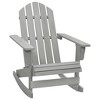 vidaXL Adirondack Rocking Chair Lounge Patio Chair for Garden Solid Wood Fir - Gray - 2 of 4