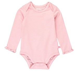 RuffleButts Baby Girls Knit Long Sleeve Ruffle Layering Bodysuit - 1 of 4