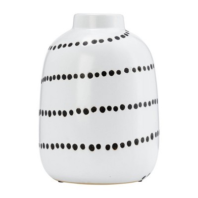Sagebrook Home 9" Ceramic Vase - Contemporary Abstract Flower Vase Decorative Table Accent