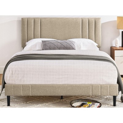 DeCoro Chicago Modern Tufted Upholstered Platform Bed