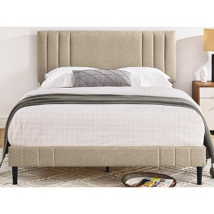 DeCoro Chicago Modern Tufted Upholstered Platform Bed - 1 of 4
