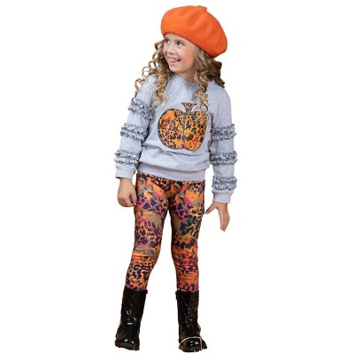 Girls Always Autumn Frill Pullover And Legging Set Mia Belle Girls Orange 4t Target