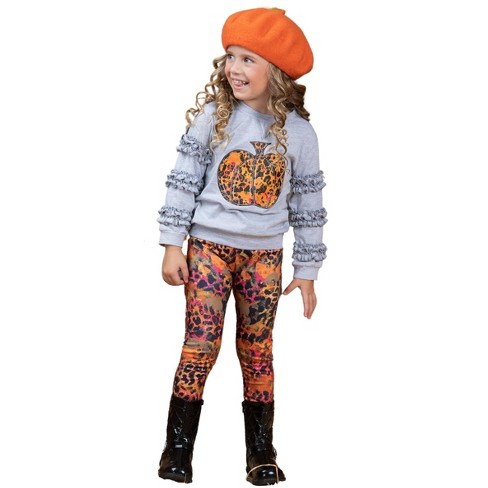 Girls Always Autumn Frill Pullover And Legging Set Mia Belle Girls, Orange,  4t : Target