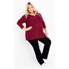 Avenue Women's Plus Size Sheila Mix Media Top - 4 of 4