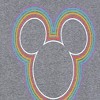Women's - Disney - Rainbow Outline Mickey Silhouette Short Sleeve Graphic T-Shirt - 2 of 4