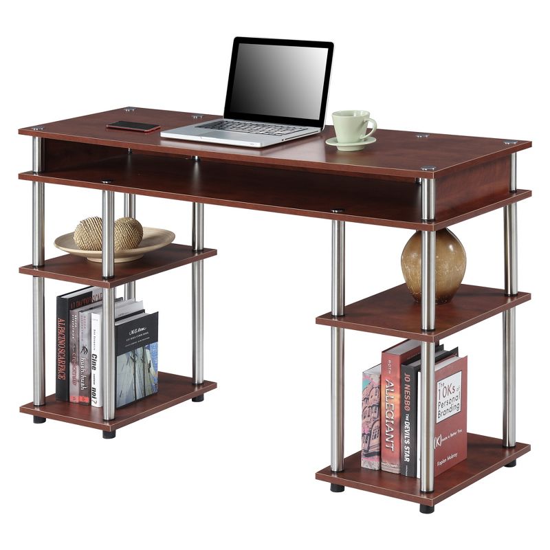 Breighton Home Harmony Office No Tools Writing Desk with Shelves, 3 of 7