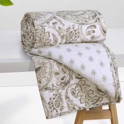 Fallon Paisley Quilted Throw - Levtex Home