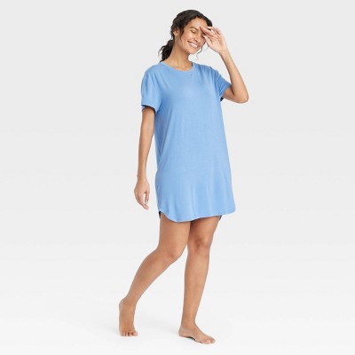Image of Women's Cloud Knit Short Sleeve Dress - Auden™ Blue XXL