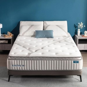 NicBex 12 Inch Gel Memory Foam Hybrid Mattress with Pocket Spring,Mattress in Box,Medium Firm Mattress,White+Gray - 1 of 4