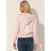 INSPIRE CHIC Women's Casual Zipper Front Satin Lightweight Bomber Jacket - 4 of 4