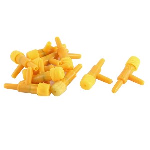 Unique Bargains Aquarium Air Line Tubing Volume Flow Control Valves Outlet Yellow 10 Pcs - 1 of 3