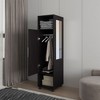 CAVINAS Bedroom Storage Cabinet,Wardrobe Closet with Door,Mirror,2 Spacious Shelves,Clothing Rod,Armoire Closet for Bedroom,Dressing Room - 2 of 4