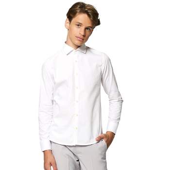 OppoSuits Teen Boys Shirt - White Knight - White
