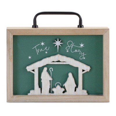 Melrose True Story Nativity Plaque 9.5"L