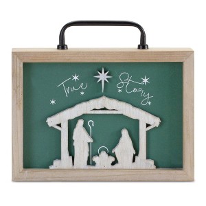 Melrose True Story Nativity Plaque 9.5"L - 1 of 3